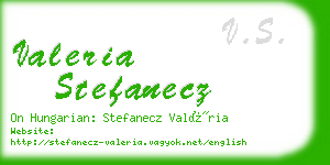 valeria stefanecz business card